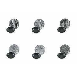 18dílná sada nádobí z porcelánu a kameniny Villa d'Este Black Masai