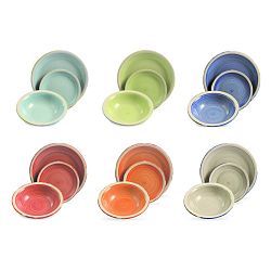 18dílný set barevného nádobí z kameniny Villa d'Este Djerba