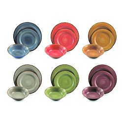 18dílný set barevného nádobí z kameniny Villa d'Este Lucia