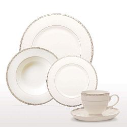 20dílná sada nádobí z kostního porcelánu Sabichi Platinum