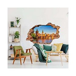 3D samolepka na zeď Ambiance Praha Staré Město a Karlův most, 90 x 60 cm