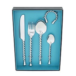 4dílná sada příborů s kroužkem na ubrousek Ego Dekor Spirála