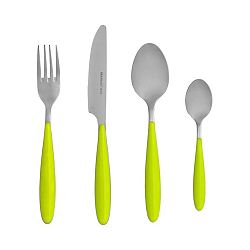4dílný set příborů se zelenou rukojetí Brandani Ginger