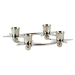 Adventní svícen ve stříbrné barvě KJ Collection Hallelujah II, 4,5 cm