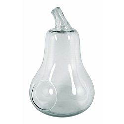Aerárium ve tvaru hrušky z recyklovaného skla Ego Dekor, výška 24,5 cm