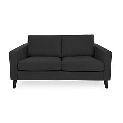 Antracitová dvoumístná pohovka s černými nohami Vivonita Tom