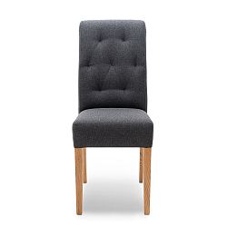 Antracitová jídelní židle s nohami z dubového dřeva Mossø Mana