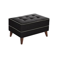 Antracitová podnožka s krémovým lemováním Stella Cadente Maison Atalaia