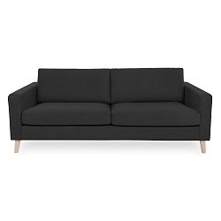 Antracitová trojmístná pohovka s přírodními nohami Vivonita Tom