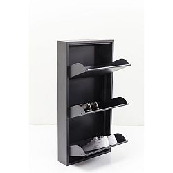 Antracitově černý kovový botník Kare Design Caruso