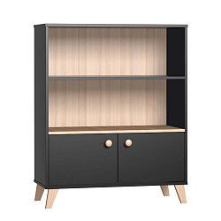 Antracitově šedá komoda s 2 policemi FAKTUM Colette Antracit