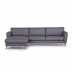 Antracitově šedá rohová pohovka Scandic Paris, levý roh