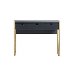 Antracitově šedý konzolový stolek Marckeric Square, 101 x 77 cm