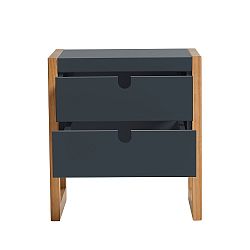Antracitově šedý noční stolek Marckeric Square, 46 x 50 cm