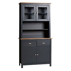 Antracitově šedý sekretář z masivního borovicového dřeva Marckeric Jade