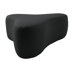 Antracitový puf Softline Chat Felt Melange Anthracite, délka 130 cm