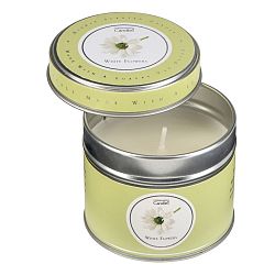 Aroma svíčka v plechovce s vůní květů Copenhagen Candles White Flowers, doba hoření 32 hodin