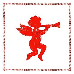 Balení 10 papírových ubrousků s vánočním motivem PPD Angel Fashion Red