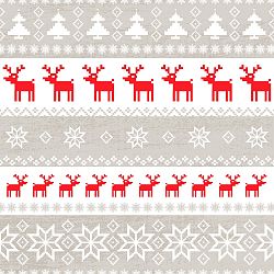 Balení 10 papírových ubrousků s vánočním motivem PPD Magic Christmas Taupe