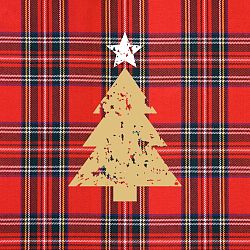 Balení 10 papírových ubrousků s vánočním motivem PPD Tartan Tree Red