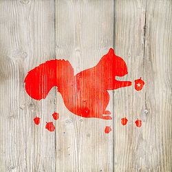 Balení 10 papírových ubrousků s vánočním motivem PPD Winter Squirrel Red