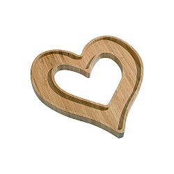Bambusová servírovací miska Kutahya Heart, 26 x 25 cm