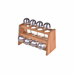 Bambusový stojan s 8 dózami na koření Bambum Despacito