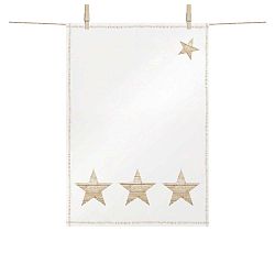 Bavlněná kuchyňská utěrka s vánočním motivem PPD Star Wood, 48 x 68 cm