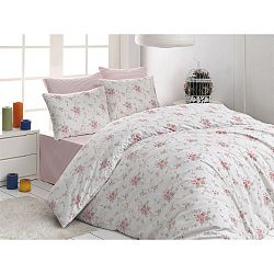 Bavlněné povlečení na dvoulůžko s prostěradlem Kathrin, 200 x 220 cm