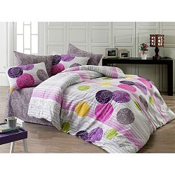 Bavlněné povlečení s prostěradlem a 2 povlaky na polštáře Cathrine, 200 x 220 cm