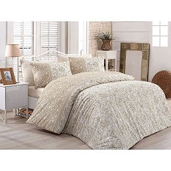 Bavlněné povlečení s prostěradlem Katya, 200 x 220 cm