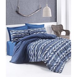 Bavlněné povlečení s prostěradlem na dvoulůžko a 2 povlaky na polštáře Christa, 220 x 240 cm