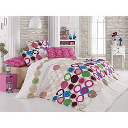 Bavlněné povlečení s prostěradlem na dvoulůžko Benetton, 200 x 220 cm