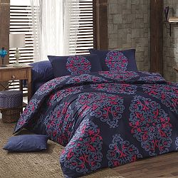 Bavlněné povlečení s prostěradlem na dvoulůžko Papirus, 200 x 220 cm