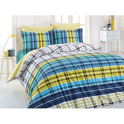 Bavlněné povlečení s prostěradlem na dvoulůžko Riva II, 200 x 220 cm