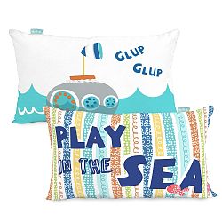 Bavlněný oboustranný povlak na polštář Moshi Moshi Sea Life, 50 x 30 cm