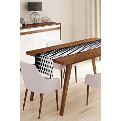 Běhoun na stůl z mikrovlákna Minimalist Cushion Covers Black Dots, 45 x 145 cm