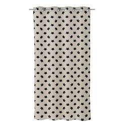 Béžová dětská záclona s motivem koček Unimasa, 135 x 260 cm