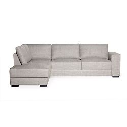 Béžová rohová pohovka s lenoškou na levé straně Softnord Normann Mirre