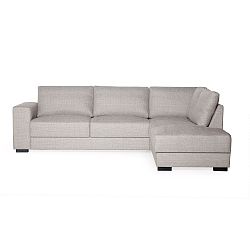 Béžová rohová pohovka s lenoškou na pravé straně Softnord Normann Mirre