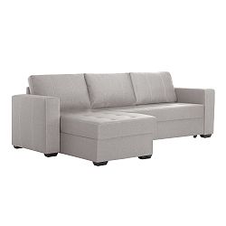 Béžová rohová rozkládací pohovka s úložným prostorem Interieur De Famille Paris Succès, levý roh