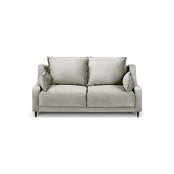 Béžová sametová pohovka Mazzini Sofas Freesia, 150 cm