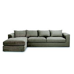 Béžová třímístná pohovka s lenoškou na levé straně SoftNord Portland