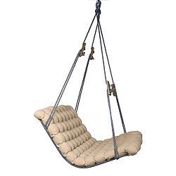 Béžová závěsná dvoumístná relaxační houpačka Linda Vrňáková Vikos