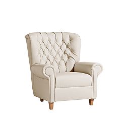 Béžové křeslo Max Winzer Recliner Vicky Leather Beige