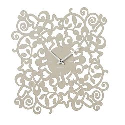 Béžové nástěnné hodiny Brandani Abbracci, 40 x 36 cm