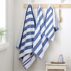 Béžovo-bílá bavlněná osuška 70x120 cm Stripe Jacquard – Bianca