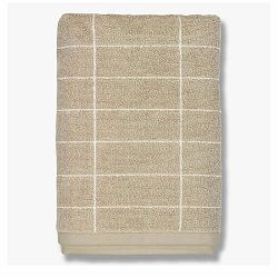 Béžový bavlněný ručník 50x100 cm Tile Stone – Mette Ditmer Denmark