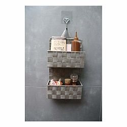 Béžový dvoupatrový závěsný košík Compactor Bristol