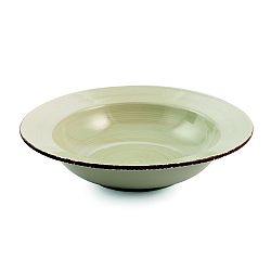 Béžový kameninový hluboký talíř Villa d'Este, Ø 30.5 cm